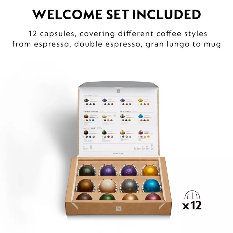 De'Longhi Nespresso Vertuo Pop ENV90.B máquina de café, Liquorice Black (preta)