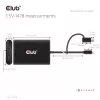 Divisor de vídeo Club 3D CSV-1478 USB Type-C (com adaptador USB-A) para DisplayPort duplo 4K60Hz, preto