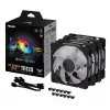 Arrefecedor de ar para caixa de computador ASUS TUF GAMING TR120 ARGB 3IN1 preto 12 cm