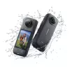 Câmara de ação Insta360 X4 — 72 MP, 8K (7680×3840) CMOS, sensor de 1/2 polegada, ecrã integrado, Wi‑Fi, 120 fps, MicroSD, 602 g, preto