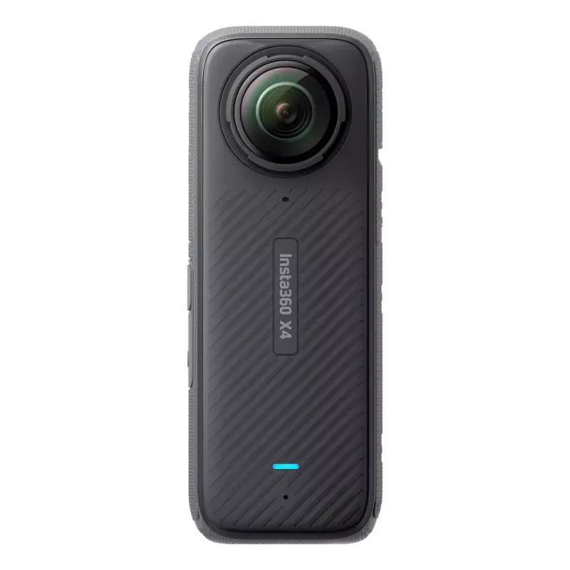 Câmara de ação Insta360 X4 — 72 MP, 8K (7680×3840) CMOS, sensor de 1/2 polegada, ecrã integrado, Wi‑Fi, 120 fps, MicroSD, 602 g, preto