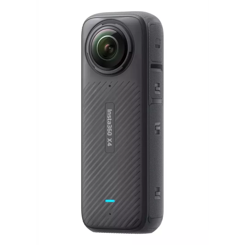 Câmara de ação Insta360 X4 — 72 MP, 8K (7680×3840) CMOS, sensor de 1/2 polegada, ecrã integrado, Wi‑Fi, 120 fps, MicroSD, 602 g, preto