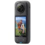 Câmara de ação Insta360 X4 — 72 MP, 8K (7680×3840) CMOS, sensor de 1/2 polegada, ecrã integrado, Wi‑Fi, 120 fps, MicroSD, 602 g, preto