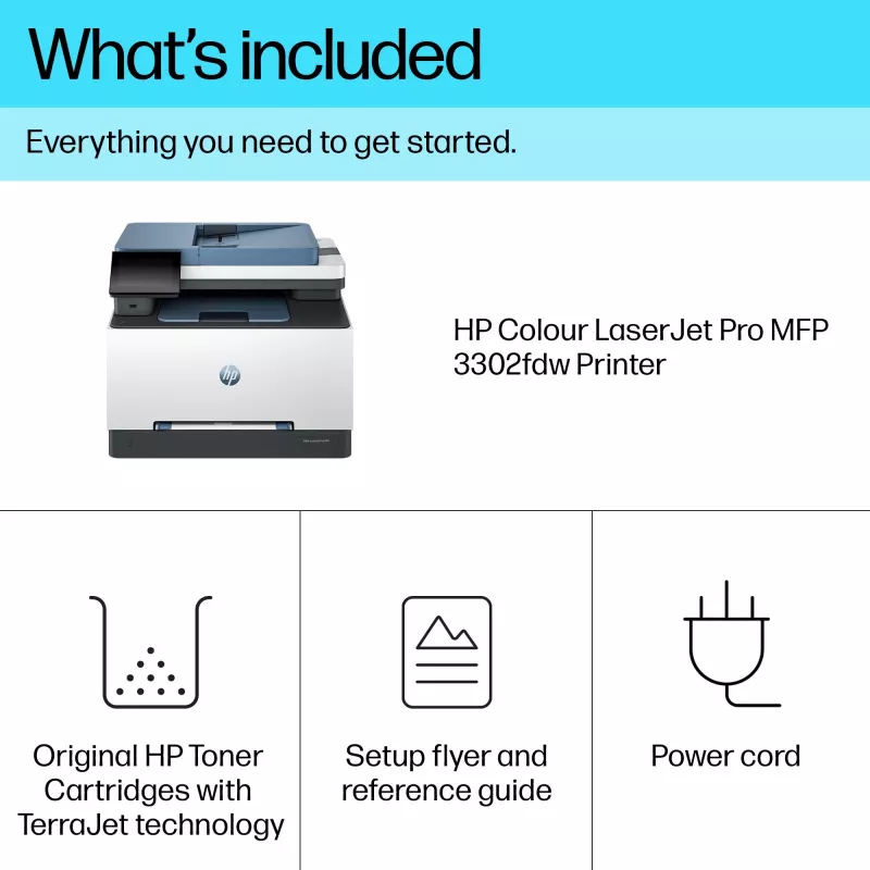 Impressora multifunções HP Color LaserJet Pro MFP 3302fdw impressora laser cor
