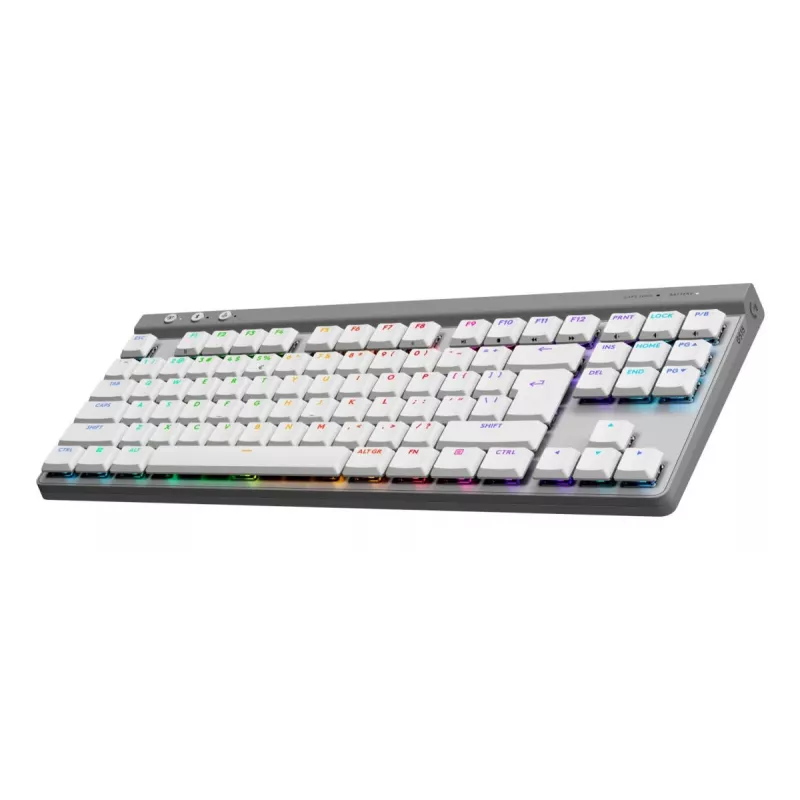 Teclado Logitech G G515 Gaming USB RF Wireless Bluetooth QWERTY US International branco