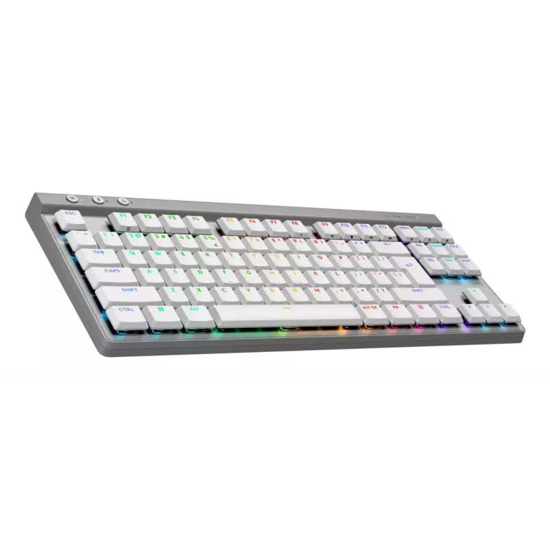 Teclado Logitech G G515 Gaming USB RF Wireless Bluetooth QWERTY US International branco