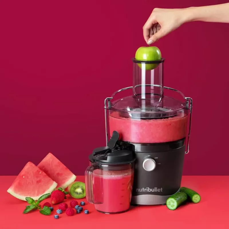 NutriBullet NBJ100G Extrator de sumo 800 W Preto, Cinzento