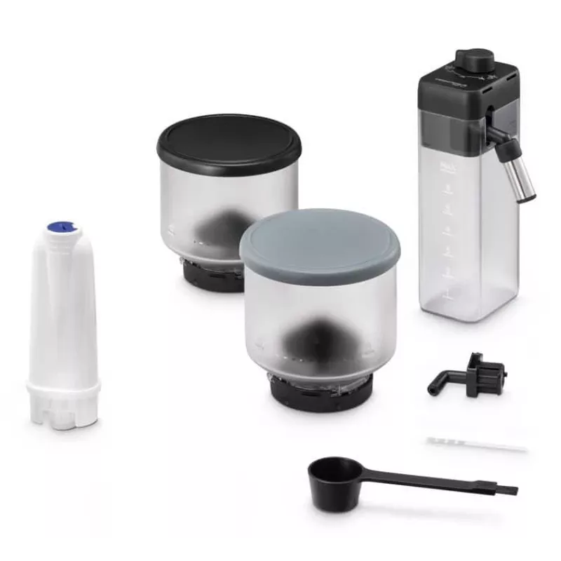 Máquina de café expresso De’Longhi Rivelia EXAM440.55.g — automática, depósito de água de 1,4 l, moinho de 250 g, 19 bar, ecrã tátil TFT