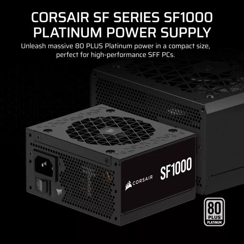 Corsair SF1000 fonte de alimentação SFX, 1000 W, 80 PLUS Platinum, totalmente modular (CP-9020257-EU)