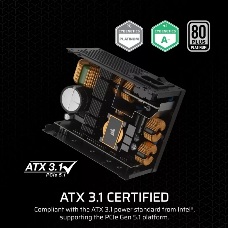 Fonte de alimentação Corsair SF850 SFX, 850 W, 80 PLUS Platinum, modular (CP-9020256-EU)