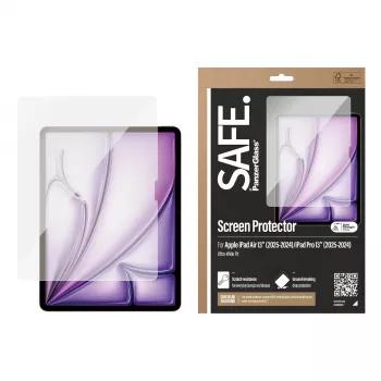Película de proteção de ecrã PanzerGlass SAFE. by ® iPad Air 13'' (2024-2026) | iPad Pro 13'' (2024-2025) | Ultra-Wide Fit