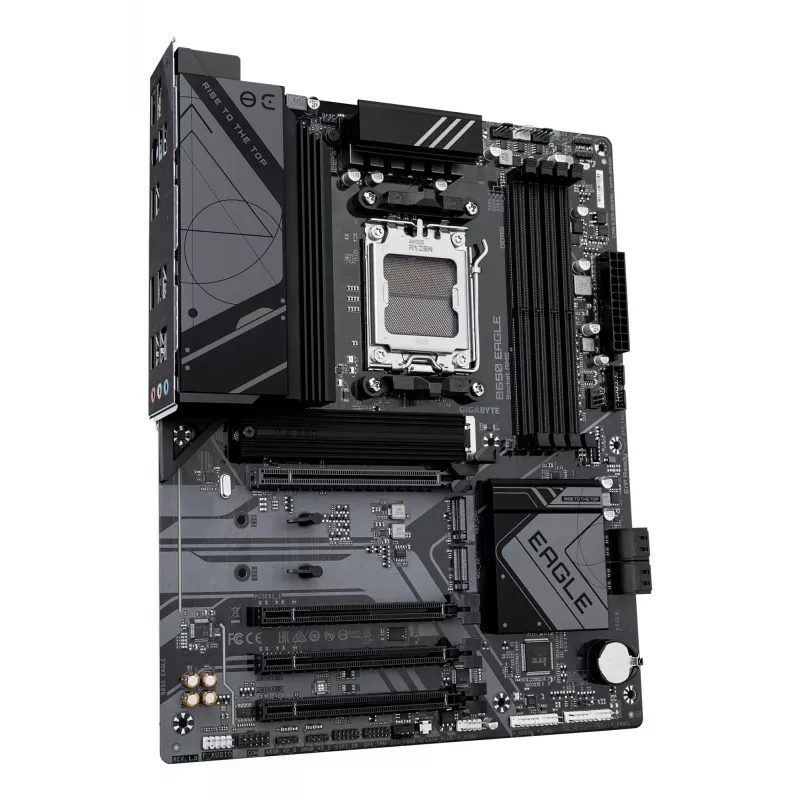 Placa-mãe GIGABYTE B650 EAGLE ATX, chipset AMD B650, socket AM5, DDR5, 4x DIMM, 3x M.2, PCIe 5.0 x16