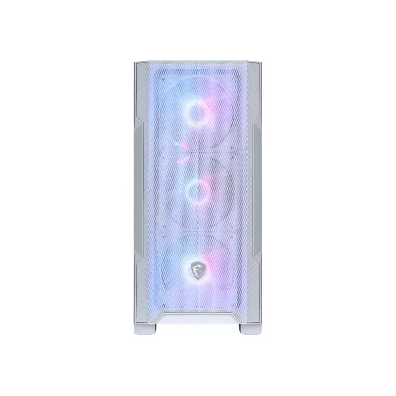 Caixa de PC MSI MAG FORGE M100R midi-tower transparente, branco