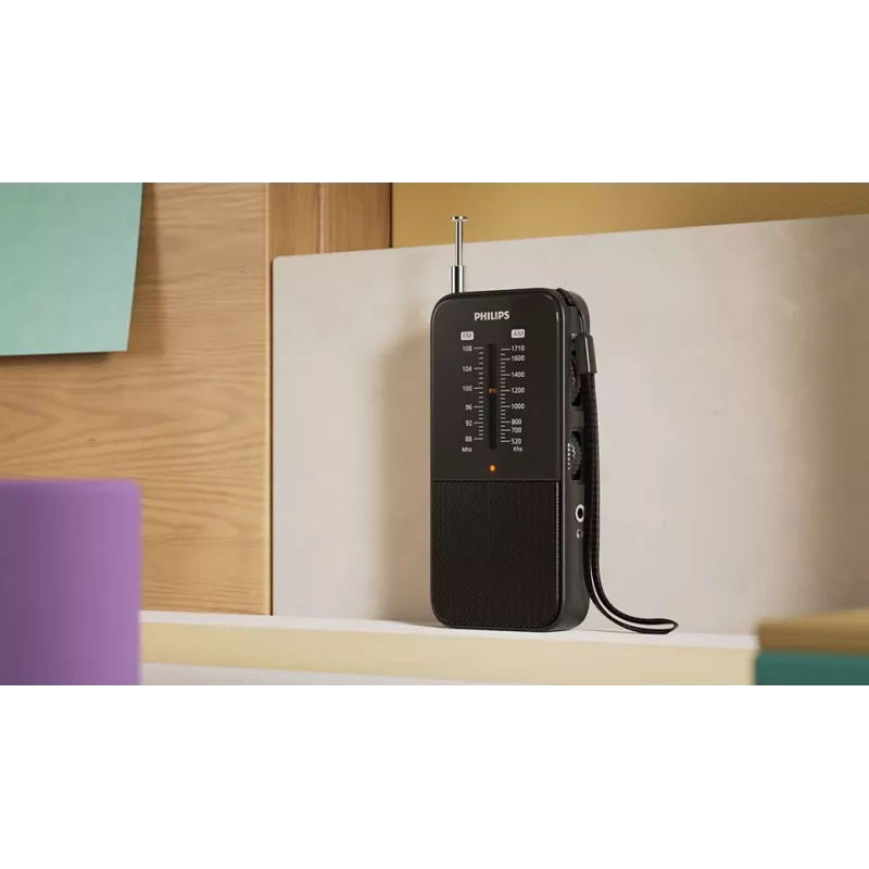 Rádio portátil Philips TAR1509/00 analógico AM FM preto