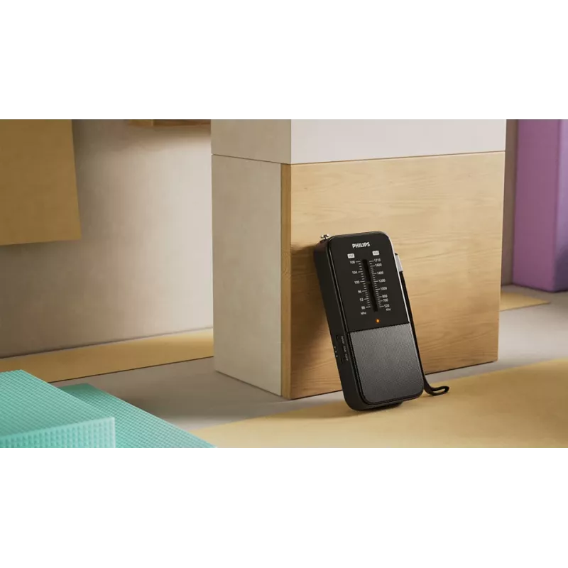 Rádio portátil Philips TAR1509/00 analógico AM FM preto