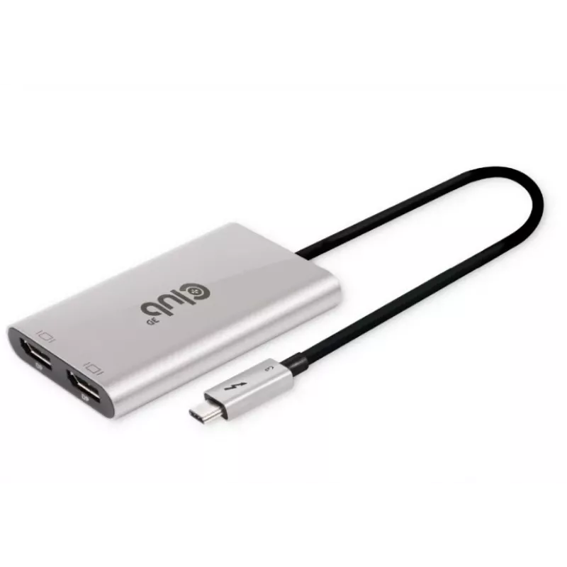 Adaptador CLUB3D Thunderbolt™ 3 para DisplayPort™ de monitor duplo 4K60Hz M/F