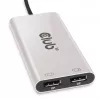 Adaptador CLUB3D Thunderbolt™ 3 para DisplayPort™ de monitor duplo 4K60Hz M/F