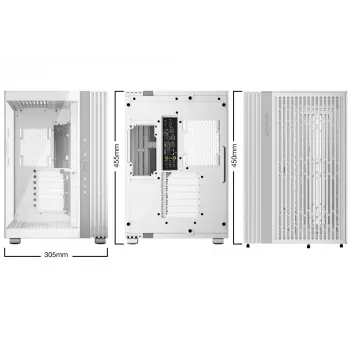 Caixa de PC be quiet! LIGHT BASE 600 DX branca Midi Tower, ATX/microATX/Mini-ATX, painel de vidro, frente RGB, USB-C