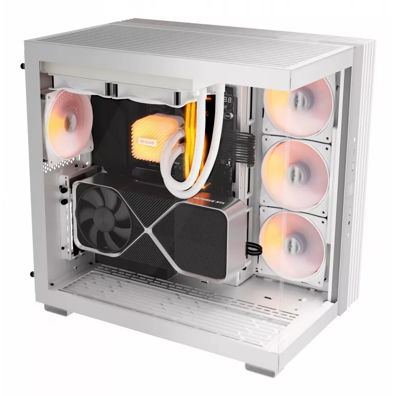 be quiet! Light Base 600 DX BGW66 caixa de PC Midi Tower, ATX/micro-ATX/Mini-ITX, painel lateral em vidro temperado, ARGB, USB-C, branca
