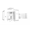 be quiet! Light Base 600 DX BGW66 caixa de PC Midi Tower, ATX/micro-ATX/Mini-ITX, painel lateral em vidro temperado, ARGB, USB-C, branca