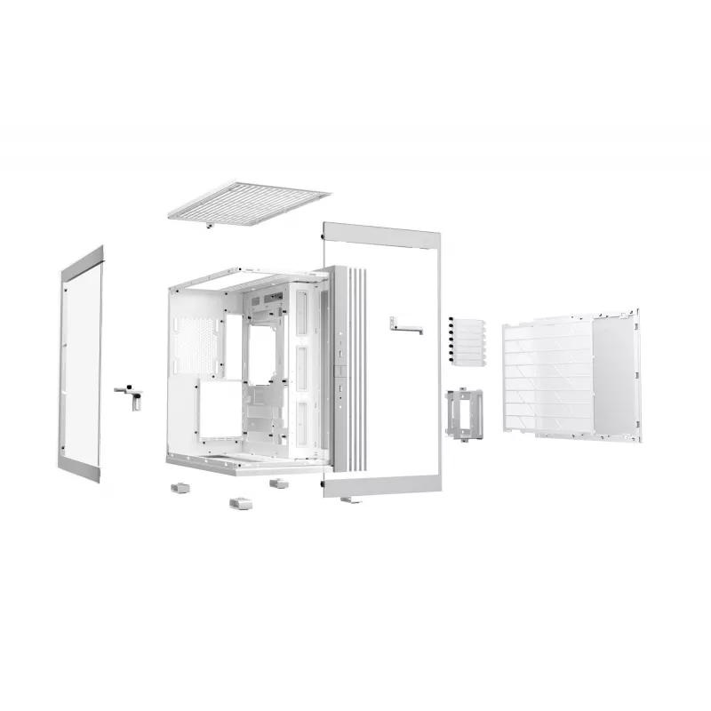be quiet! Light Base 600 DX BGW66 caixa de PC Midi Tower, ATX/micro-ATX/Mini-ITX, painel lateral em vidro temperado, ARGB, USB-C, branca