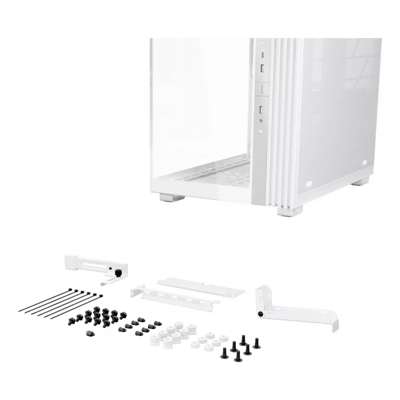 be quiet! Light Base 600 DX BGW66 caixa de PC Midi Tower, ATX/micro-ATX/Mini-ITX, painel lateral em vidro temperado, ARGB, USB-C, branca
