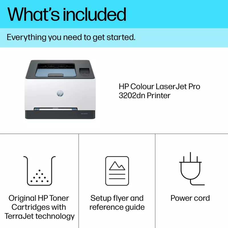HP Color LaserJet Pro 3202dn, laser, cor, 600 x 600 DPI, A4, 25 páginas/min., impressão frente e verso