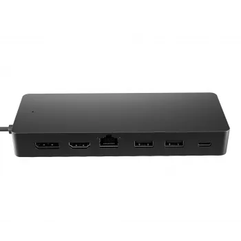 Hub Multiporta Universal USB-C HP, com fios, USB 3.2 Gen 2 (3.1 Gen 2) Type-C, 10,100,1000 Mbit/s, preto, preto, 4K Ultra HD