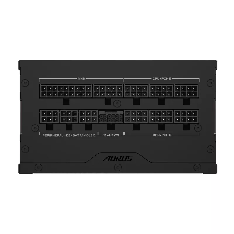 Fonte de alimentação GIGABYTE AORUS ELITE P1000W ICE - PCIe 5.0, 80 PLUS Platinum, design totalmente modular, ventoinha de 120 mm, compatível com ATX 3.0, ficha EU