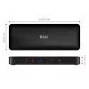 Dock/Replicador de portas para portátil CLUB3D CSV-1583 com fios Thunderbolt 4 preto