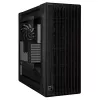 Caixa de PC ASUS ProArt PA602 Wood Edition Midi Tower preta — madeira, suporte ATX/EATX, vidro temperado, 4×3,5