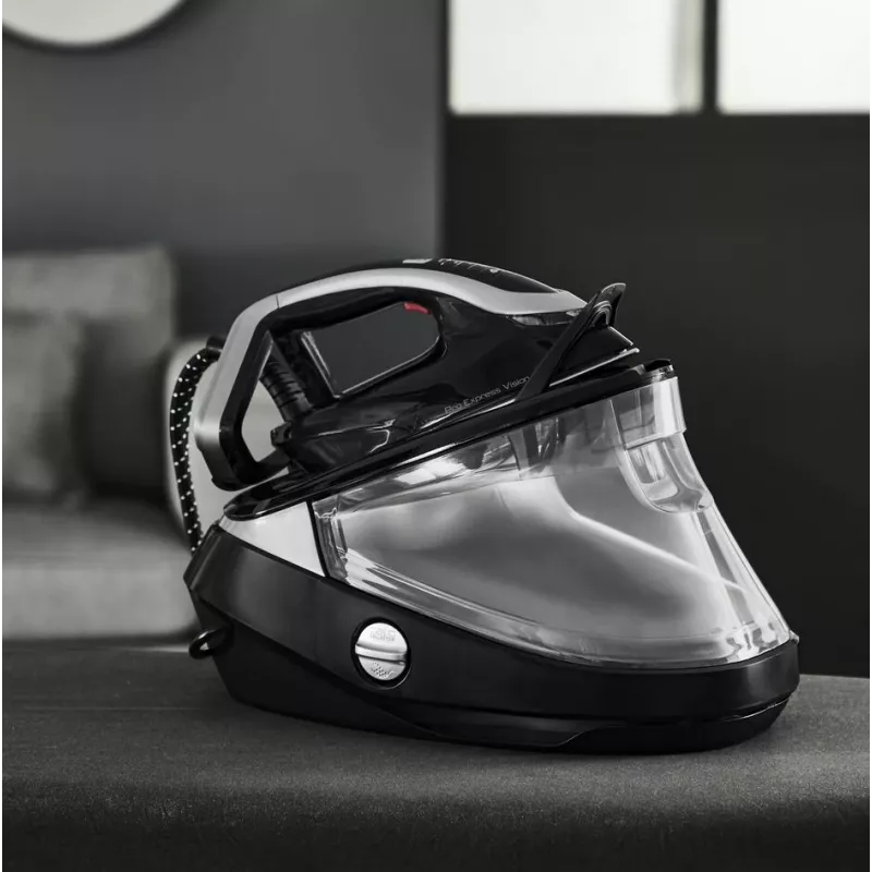Tefal Pro Express Vision GV9821 3000 W 1,2 L Durilium AirGlide Autoclean base de ferro preta, prateada