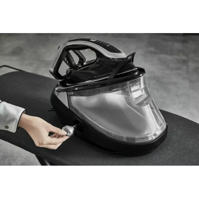 Tefal Pro Express Vision GV9821 3000 W 1,2 L Durilium AirGlide Autoclean base de ferro preta, prateada
