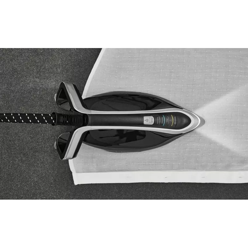 Tefal Pro Express Vision GV9821 3000 W 1,2 L Durilium AirGlide Autoclean base de ferro preta, prateada