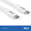 Cabo USB-C CLUB3D CAC-3001 2m USB4 Gen 3x2 branco