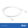 Cabo USB-C CLUB3D CAC-3001 2m USB4 Gen 3x2 branco