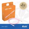 Cabo USB-C CLUB3D CAC-3002 2m USB4 Gen 3x2 rosa
