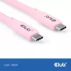 Cabo USB-C CLUB3D CAC-3002 2m USB4 Gen 3x2 rosa