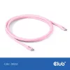 Cabo USB-C CLUB3D CAC-3002 2m USB4 Gen 3x2 rosa