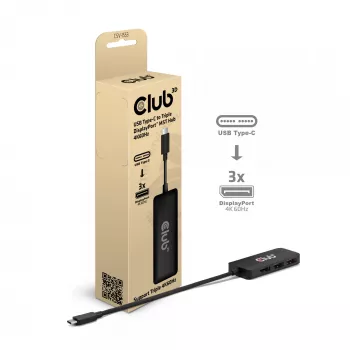 CLUB3D USB-C® para Triple DisplayPort™ 4K60Hz