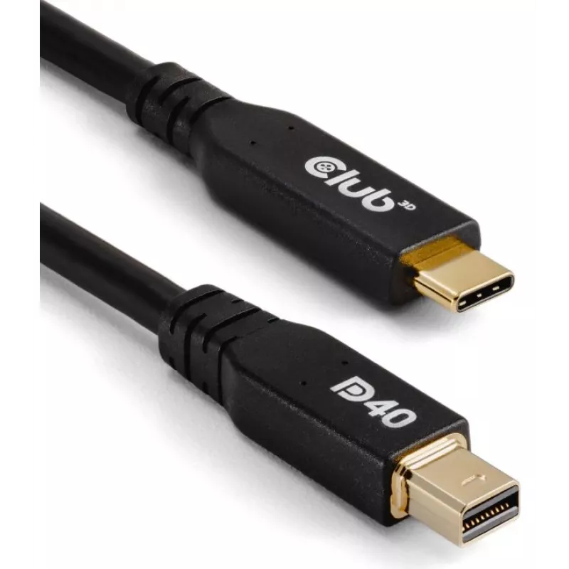 Cabo CLUB3D CAC-1561 DisplayPort 2 m Mini DisplayPort USB Type-C Preto
