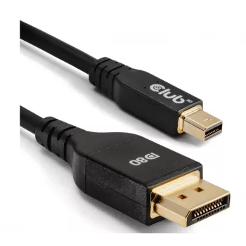 Cabo CLUB3D Mini DisplayPort™ para DisplayPort™ Bidirecional Certificado VESA DP80 M/M 1m/3.28ft