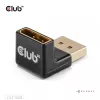 Adaptador club 3D DisplayPort macho para DisplayPort 1.4 fêmea 90° angular, suporta 4K@120Hz