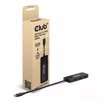 Hub de interface USB Type-C CLUB3D CSV-1554 Preto