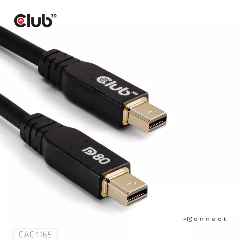 Cabo CLUB3D MiniDisplayPort™ para MiniDisplayPort bidirecional certificado VESA DP80 M/M 1m/3,28ft