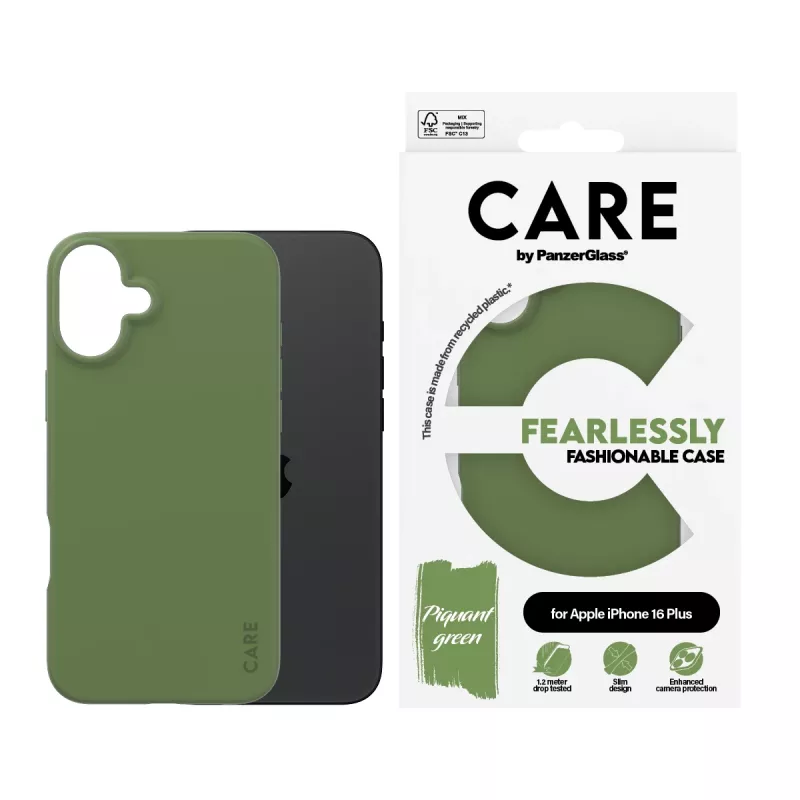 Capa PanzerGlass CARE by ® capa fashion Verde iPhone 16 Plus