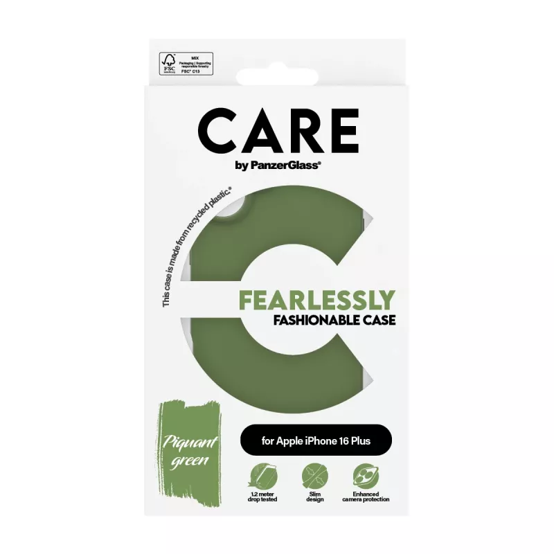 Capa PanzerGlass CARE by ® capa fashion Verde iPhone 16 Plus