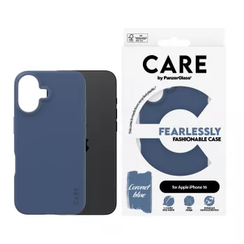 Capa PanzerGlass CARE by capa elegante azul iPhone 16