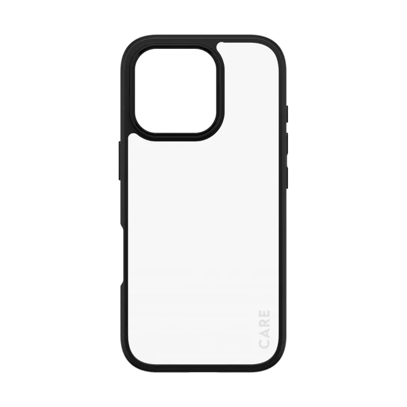 PanzerGlass CARE™ by ® Capa Urban Combat transparente com moldura preta para iPhone 16 Pro