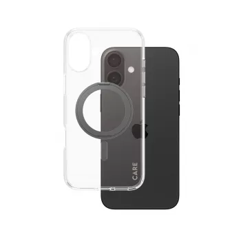 PanzerGlass CARE™ by ® Capa Transparente com Kickstand preto & MagSafe iPhone 16 Plus
